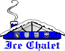 Ice Chalet entrance logo